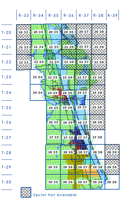 Section maps index grid